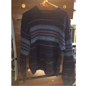 Vintage 80’s/90’s Striped Grandpa Sweater 💜💙
